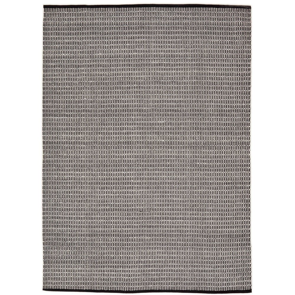 Bricks Modern Flatwoven Wool Rug in Grey Multi